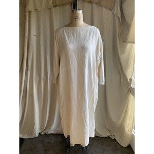Black Crane Cream Textured Cotton Linen Maxi Dress